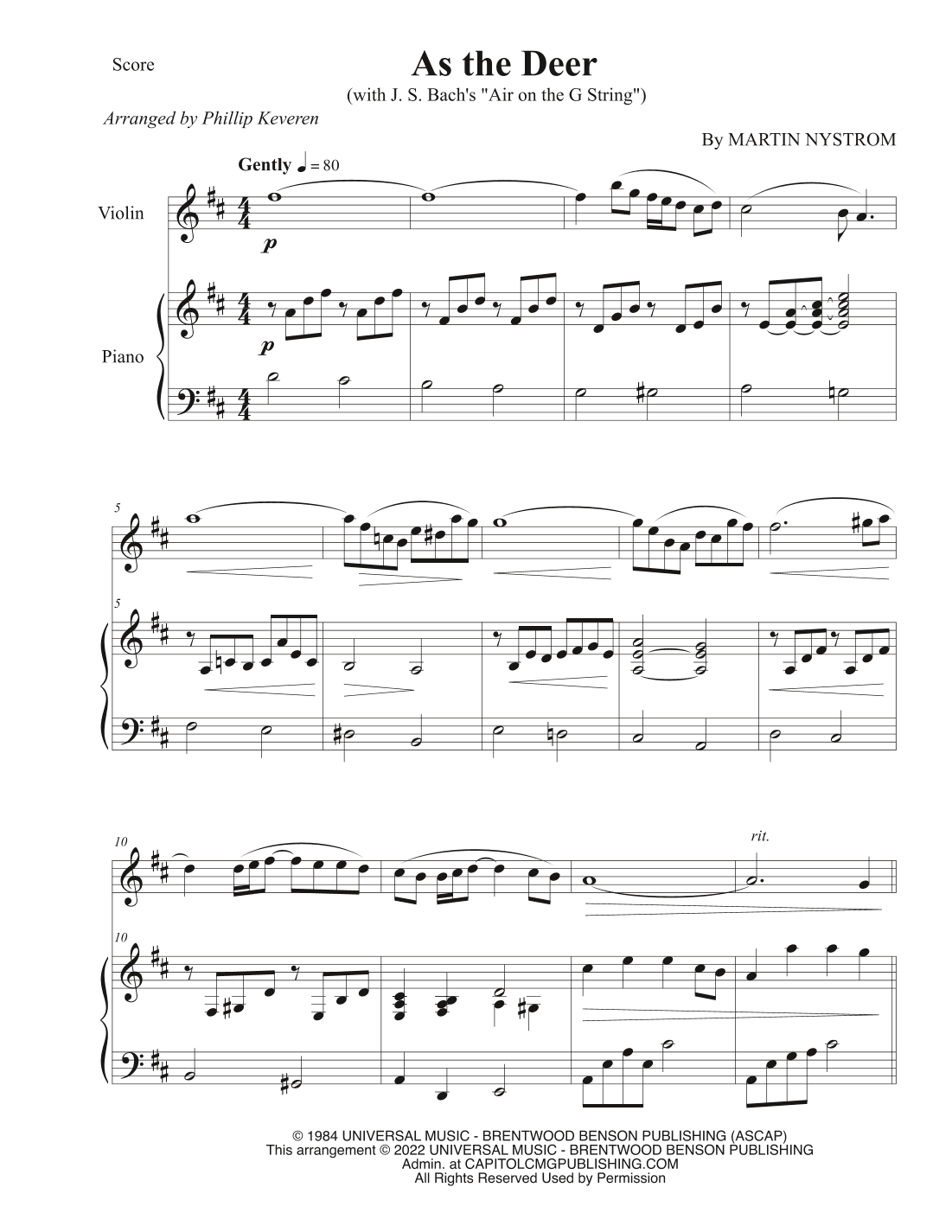 As The Deer (arr. Phillip Keveren)