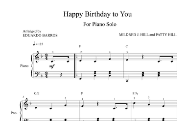 Happy Birthday to You (arr. Eduardo Barros)