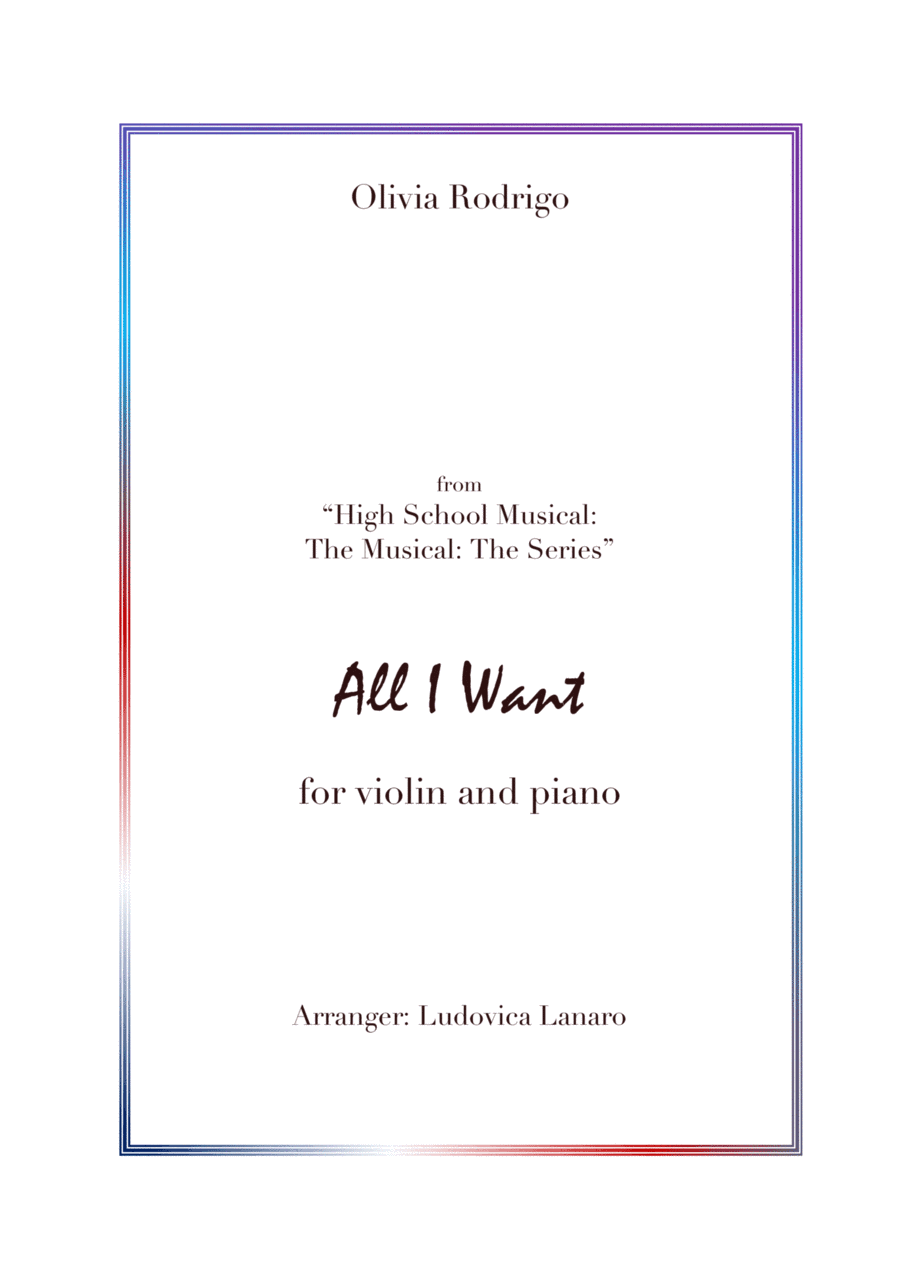 All I Want (arr. Ludovica Lanaro)