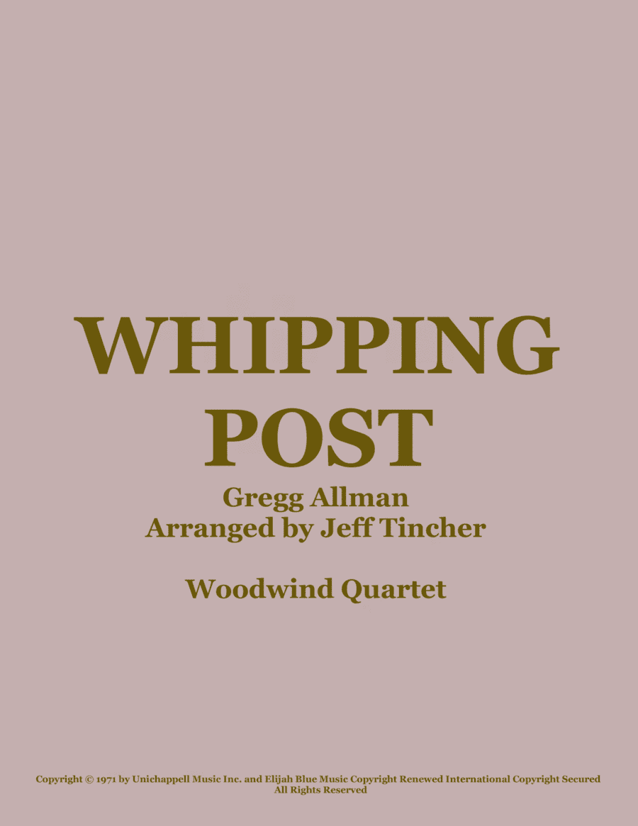 Whipping Post (arr. Jeff Tincher)
