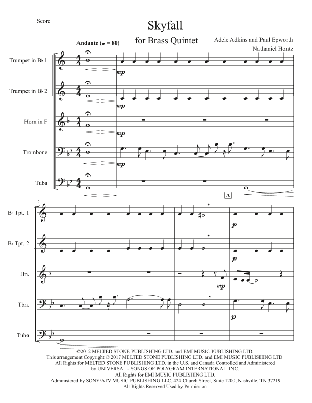 Skyfall (arr. Nathaniel Hontz)