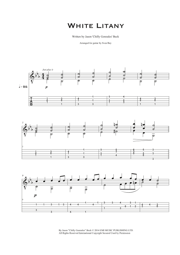 White Litany (arr. Sven Bey)