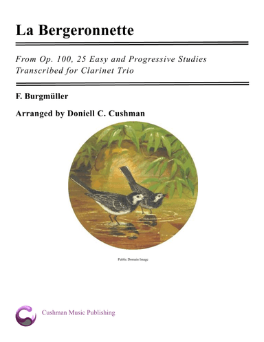 La Bergeronnette (The Wagtail) for Clarinet Trio (arr. Doniell Cushman)