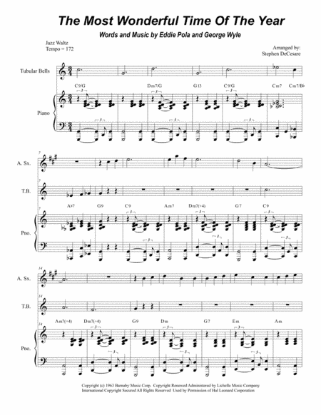 The Most Wonderful Time Of The Year (arr. Stephen DeCesare)
