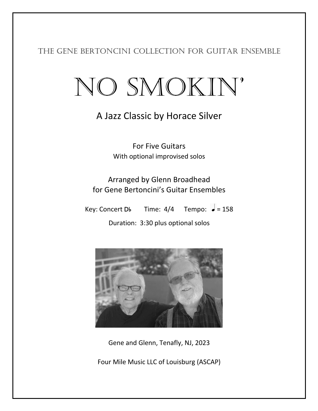 No Smokin (arr. Glenn Broadhead)