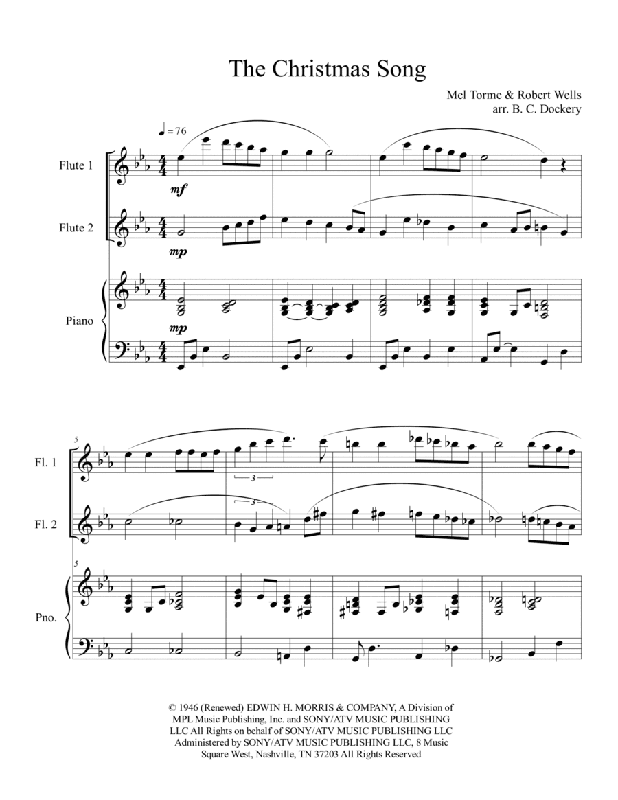 The Christmas Song (chestnuts Roasting On An Open Fire) (arr. B. C. Dockery)