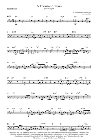 A Thousand Years (arr. Fabio Britto)