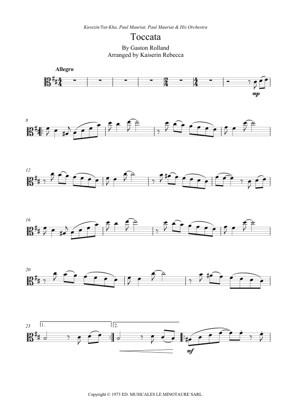 Toccata (arr. Kaiserin Rebecca)