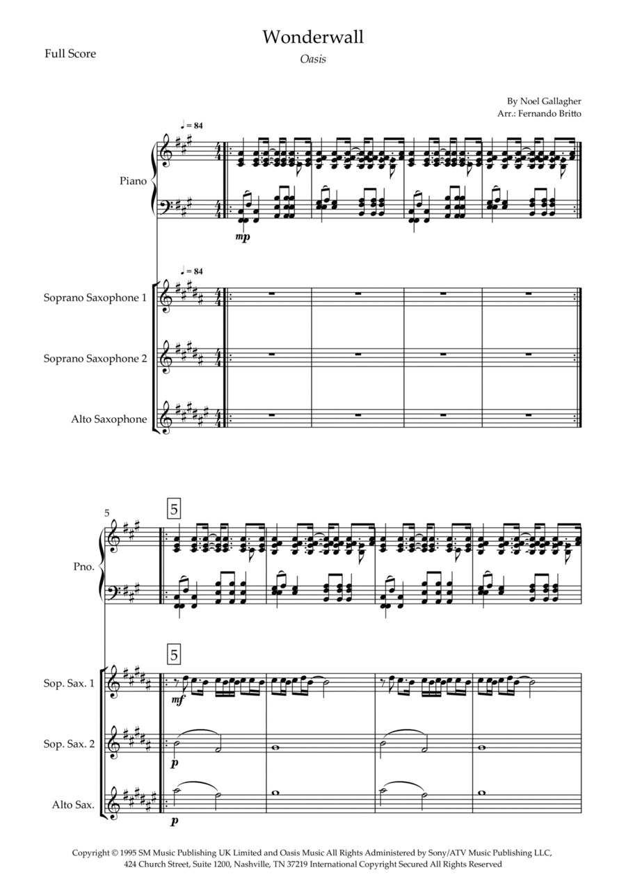 Wonderwall (arr. Fernando Britto)