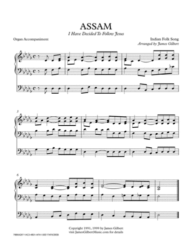 ASSAM (I Have Decided) (arr. James Gilbert Music)