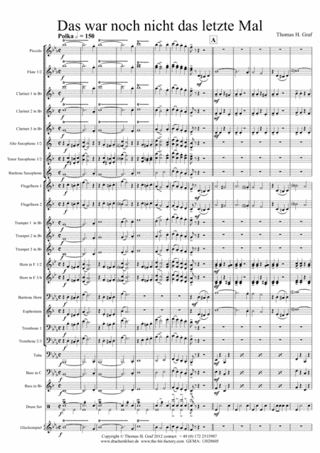 Das war noch nicht das letzte Mal - German Polka - Oktoberfest - Concert Band