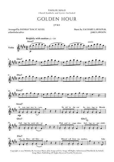 Golden Hour (arr. Danilo "Daca" Alves)