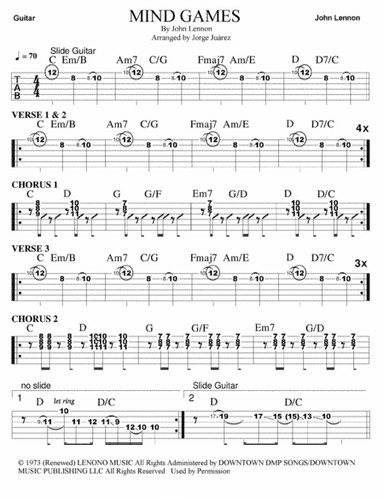 Mind Games (arr. Jorge Juárez)