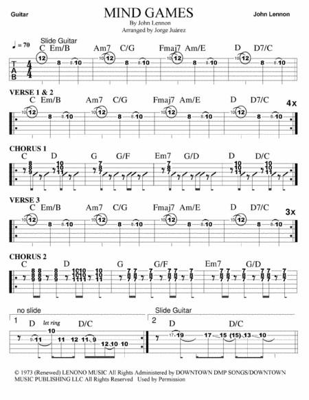 Mind Games (arr. Jorge Juárez)