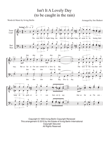 Isn't This A Lovely Day (to Be Caught In The Rain?) (arr. Jim Shubert)