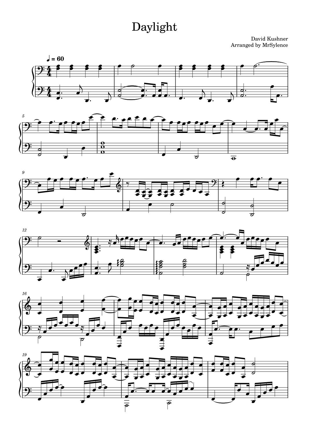 Daylight (arr. MrSylence)