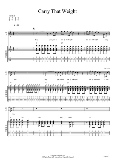 Carry That Weight (arr. Dohyeon Lee)