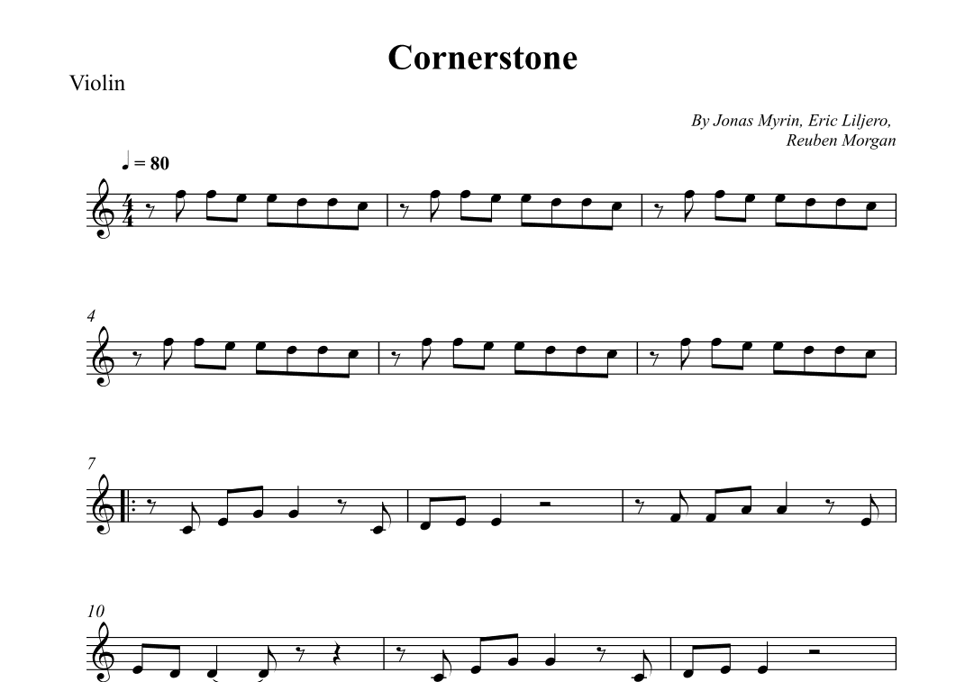 Cornerstone (arr. Wesley S. SIlva)