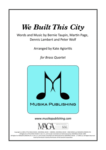 We Built This City (arr. Kate Agioritis)