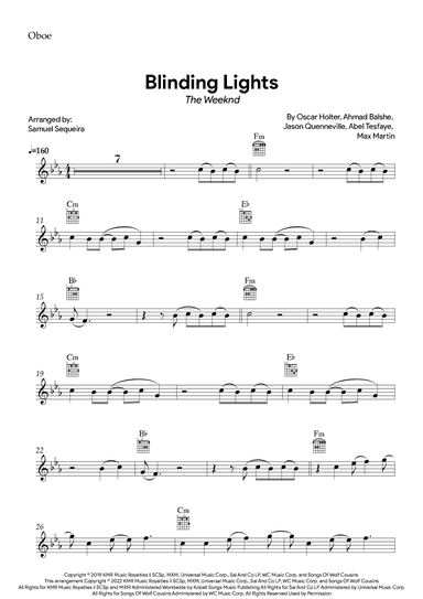 Blinding Lights (arr. Samuel Sequeira)