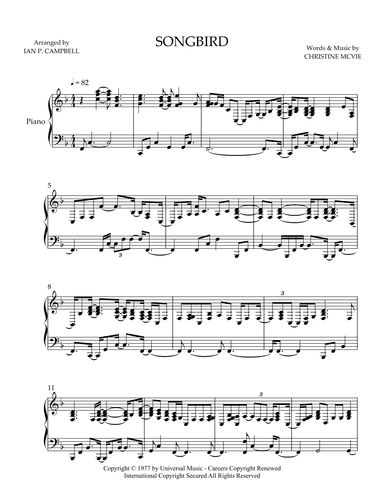 Songbird (arr. Ian P. Campbell)