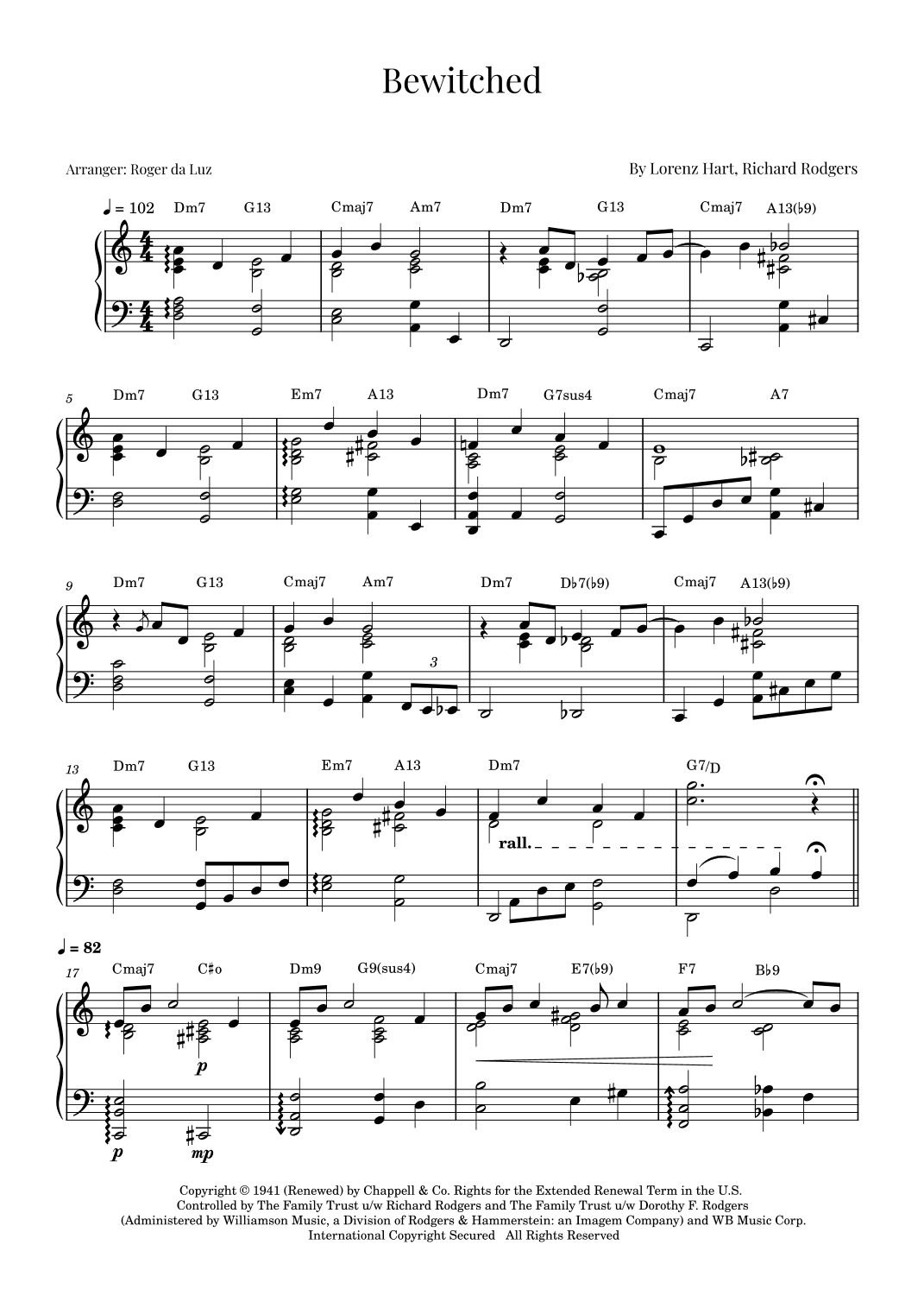 Bewitched (arr. Roger da Luz)