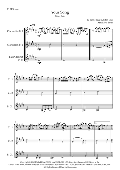 Your Song (arr. Fabio Britto)