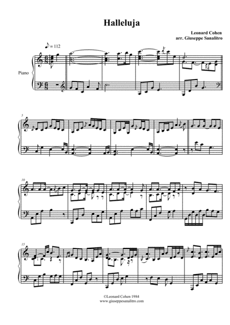 Hallelujah (arr. Giuseppe Sanalitro)