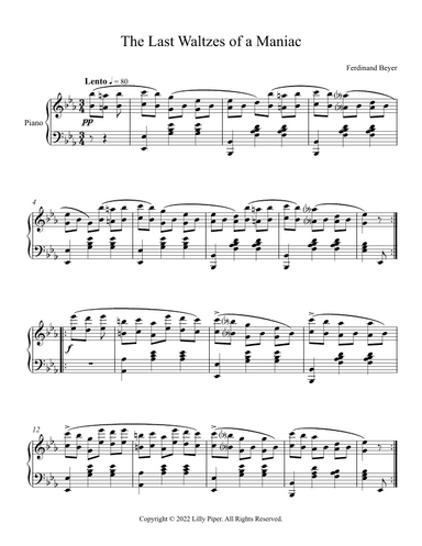 The Last Waltzes of a Maniac (arr. Lilly Piper)