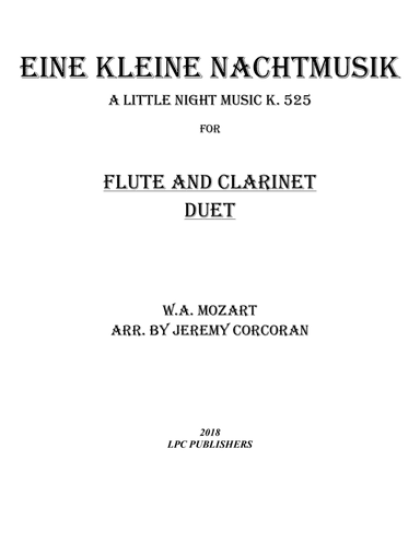 Eine Kleine Nachtmusik for Flute and Clarinet (arr. Jeremy Corcoran)