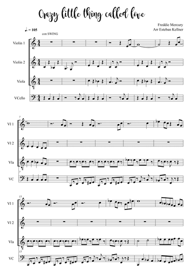 Crazy Little Thing Called Love (arr. Esteban Kellner)