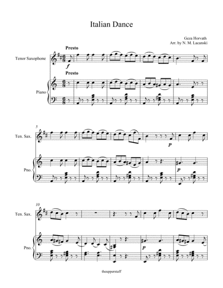 Italian Dance (arr. Nick Lacanski)