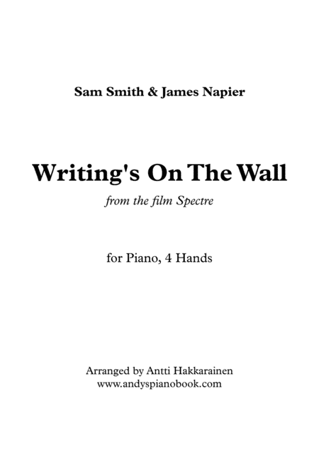 Writing's On The Wall from the film SPECTRE (arr. Antti Hakkarainen)