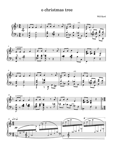 o christmas tree (arr. Will Byrd)