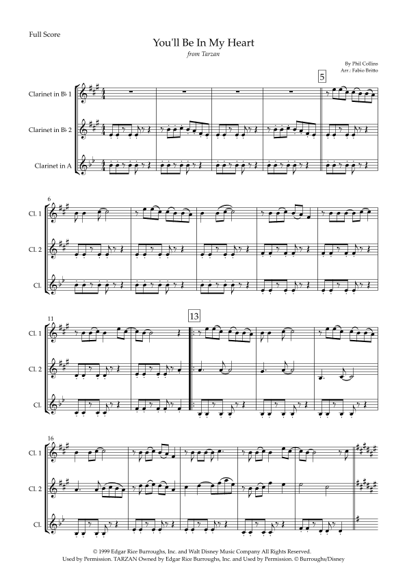 You'll Be In My Heart (arr. Fabio Britto)