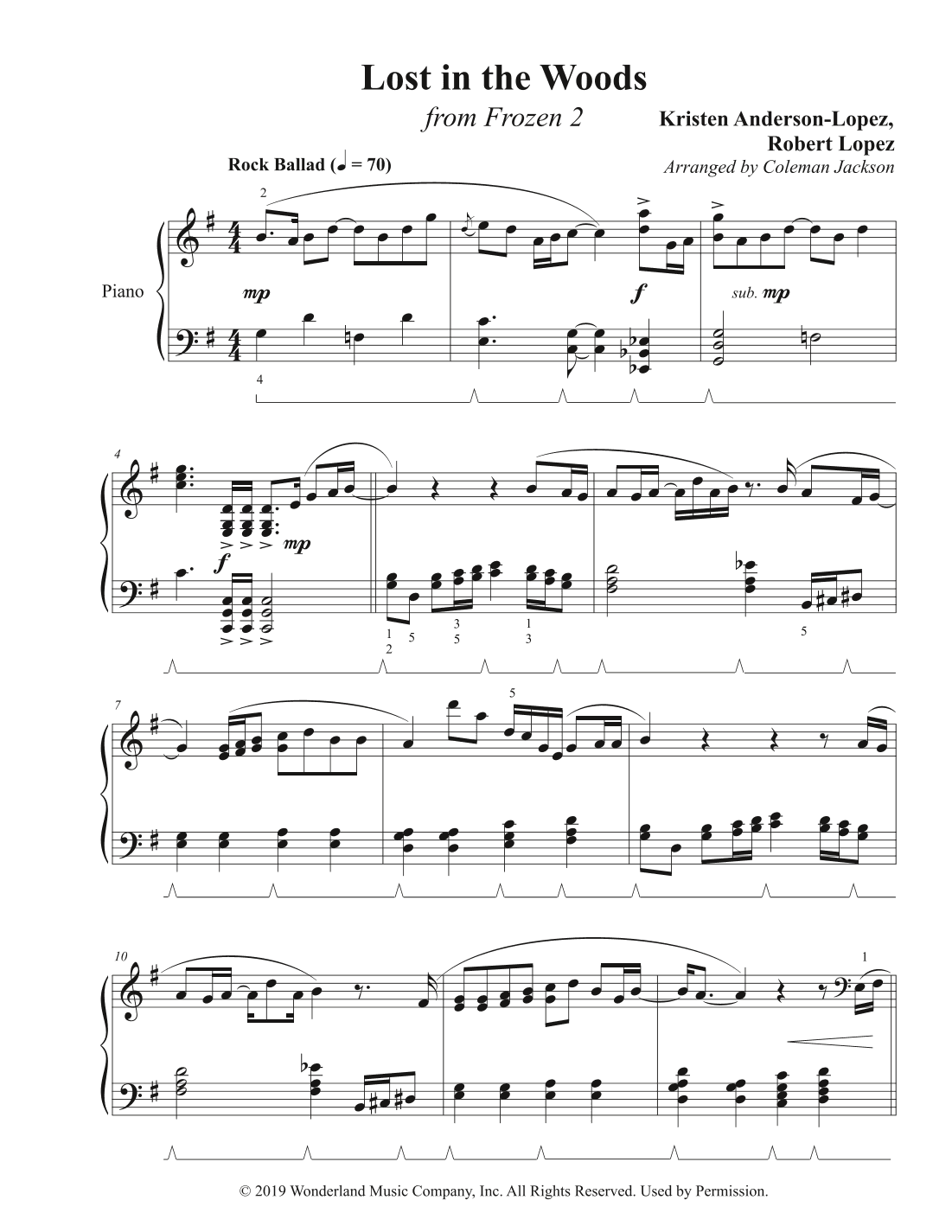 Lost In The Woods (arr. Coleman Jackson)