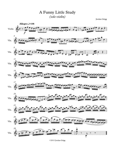 A Funny Little Study (solo violin)