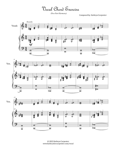 Vocal Chord Exercise (Two-Part Harmony)