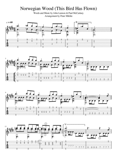 Norwegian Wood (This Bird Has Flown) (arr. Peter Miklitz)