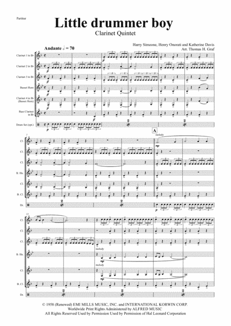 The Little Drummer Boy (arr. Thomas H. Graf)