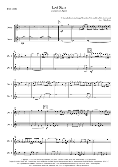 Lost Stars (arr. Fabio Britto)