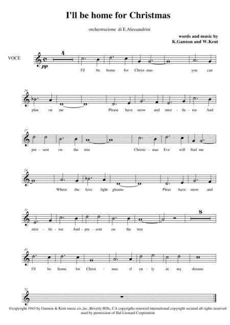 I'll Be Home For Christmas (arr. Ester Alessandrini)