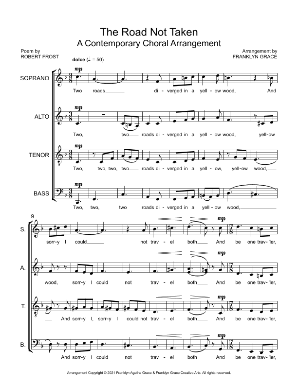 The Road Not Taken - A Contemporary Choral Arrangement (arr. Franklyn Grace)