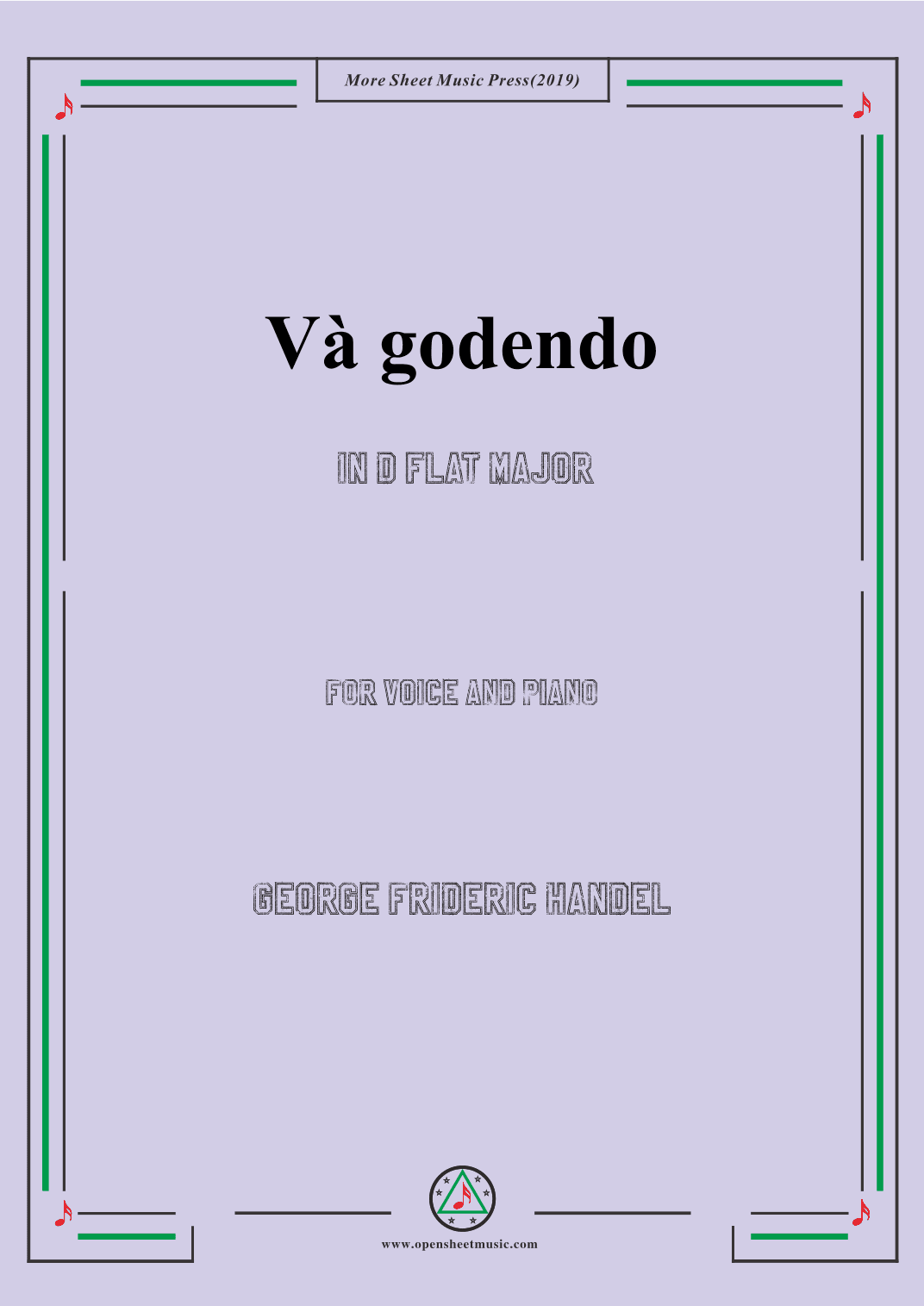 Handel-Và godendo in D flat Major,for Voice and Piano (arr. MSM)