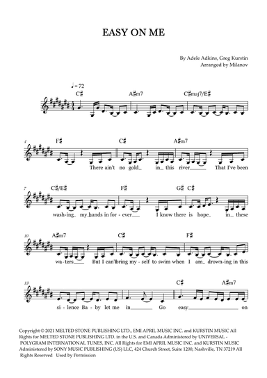 Easy On Me (arr. Milanov)