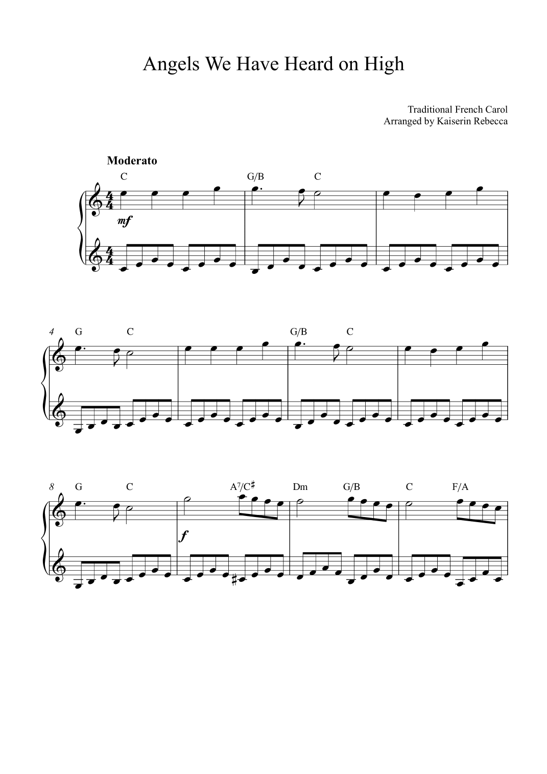 Angels We Have Heard on High (Music box version) (arr. Kaiserin Rebecca)