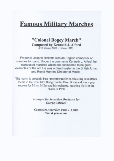 Colonel Bogey March (arr. George Caldwell)