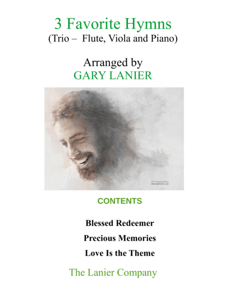 3 FAVORITE HYMNS (Trio - Flute, Viola & Piano with Score/Parts) (arr. Gary Lanier)