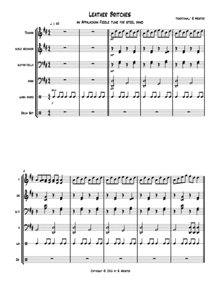 Leather Britches an Appalachian Fiddle tune for Steel Band (arr. Scott Meister)