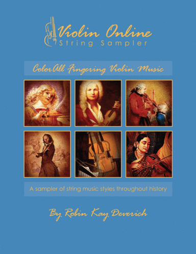ColorAll Violin Fingering and Piano String Sampler Sheet Music (arr. Robin Kay Deverich)